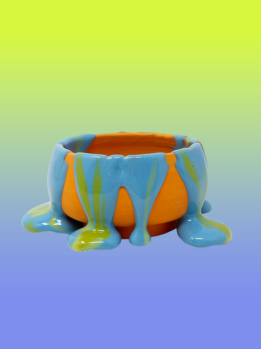 pottery glaze goop gloop blue